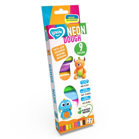 Set plastilina Lovin 9pcs*15gr - Neon