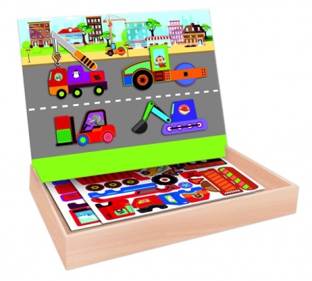 Set puzzle RS Toys vehicule cu tablita