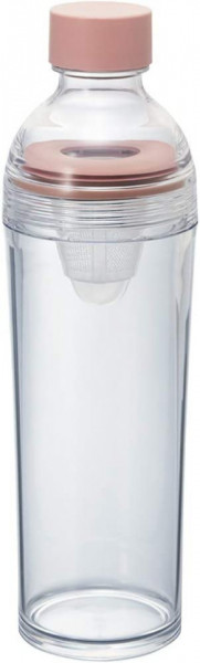 Sticla pentru ceai Hario, silicon, transparent/roz fumuriu, 400 ml, - Img 1