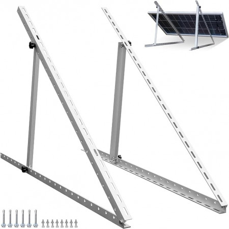 Suport panouri solare ECO-WORTHY, aluminiu , argintiu, 114.3x57x3cm