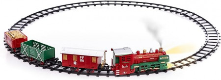 Tren electric de Crăciun cu aburi, WEB2O, multicolor, plastic