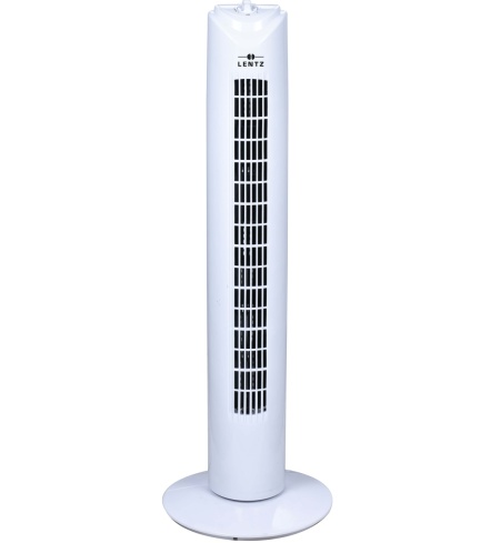 Ventilator turn LENTZ 80038, 45W, 81cm, 3 viteze, 3 moduri de oscilare, temporizator 120 min, alb