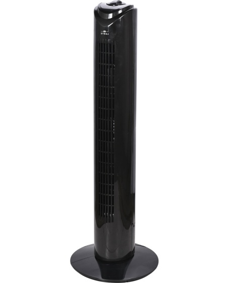 Ventilator turn LENTZ 800425, 45W, 81cm, 3 viteze, oscilatie, negru