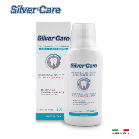 Apa de gura Silver Care actiune antibacteriana Clorhexidina 0.12% 250ml fara Alcool