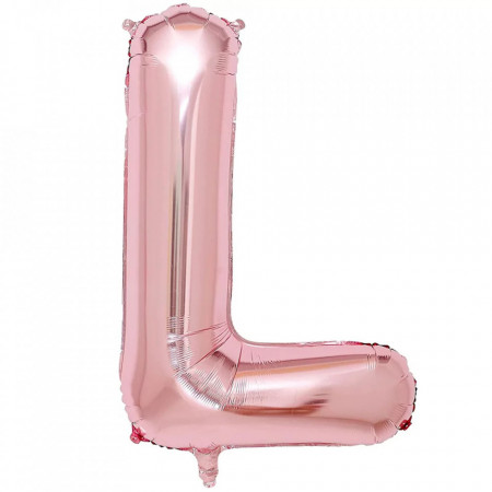 Balon aniversar Maxee, litera L, roz, 40 cm