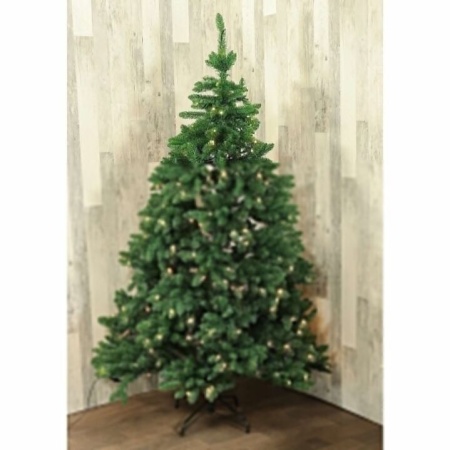 Brad artificial de Craciun The Seasonal Aisle, PVC/PE, LED, verde, 180 cm