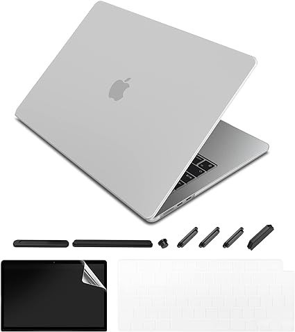 Carcasa de protectie pentru MacBook Air TeDaWen, plastic, transparent, 13.6 inchi