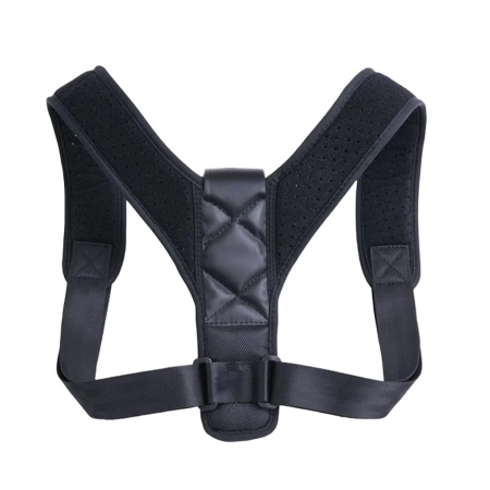 Corector de postura Eosxrp, nailon, negru, 80-115 cm