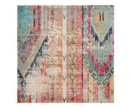 Covor Jade, patrat, textil, multicolor, 201 x 201 cm