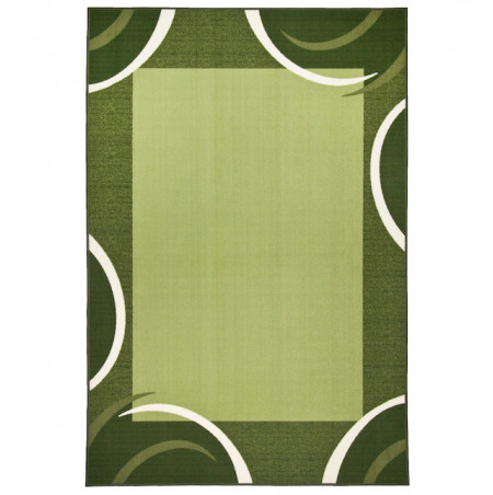 Covor Loures by Theko, grămadă scurtă, cu chenar, verde, 290 x 390 cm - Img 1