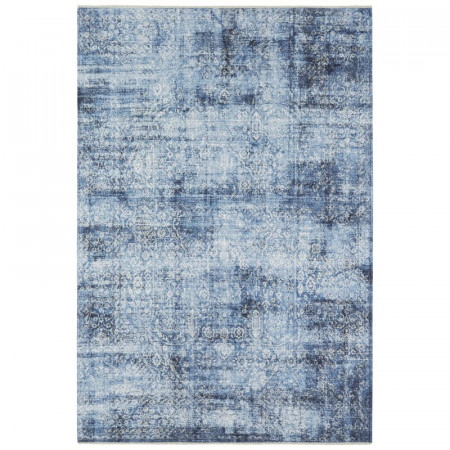 Covor Tabriz Bela, bumbac/poliester, albastru, 160 x 230 cm - Img 1
