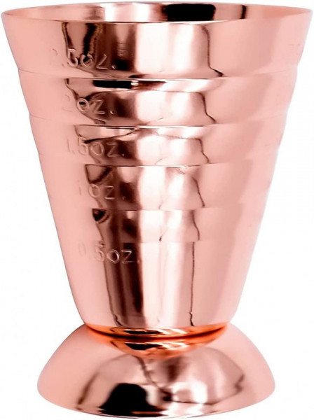 Cupa pentru masurare Bakiauli, otel inoxidabil, rose, 75 ml - Img 1