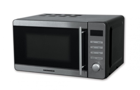Cuptor cu microunde Heinner HMW-20DBKSS, 20 l, 700 W, Digital, Grill, Timer, Negru/Inox, RESIGILAT, 1 AN GARANTIE