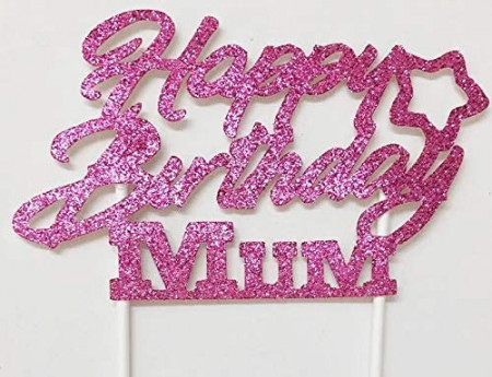 Decoratiune pentru decorare tort AILEXI, roz, hartie