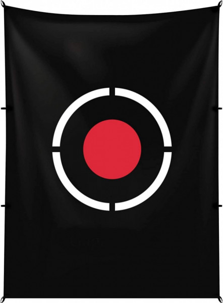 Disc de poarta pentru antrenamente de golf Kapler, poliester, negru/rosu, 1,5 x 1,8 m