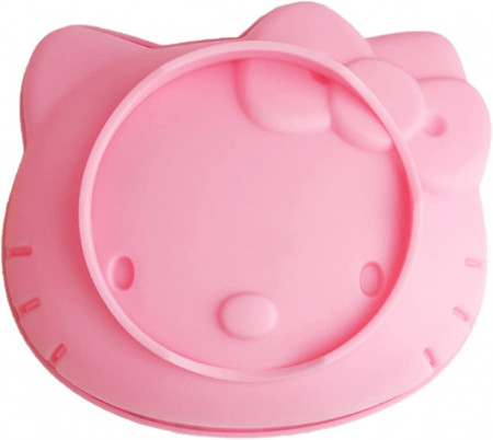 Forma de tort FATUXZ, model hello kitty, silicon, roz, 21,6 x 18,5 cm