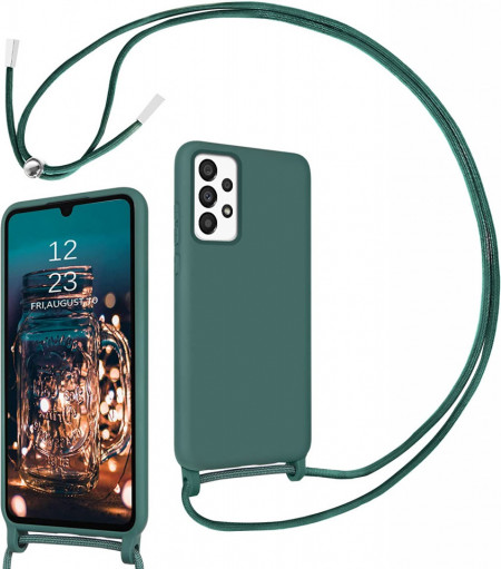 Husa de protectie cu lant pentru Samsung A33 5G Bentoben, silicon, verde