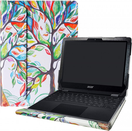 Husa de protectie pentru laptop Alapmk, compatibil cu 12 &quot;Acer Chromebook Spin 512 R851TN , piele PU, multicolor - Img 1