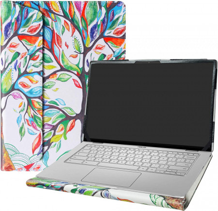 Husa de protectie pentru laptop Alapmk, compatibil cu ASUS Chromebook C14NA series de 403&quot; , piele PU, multicolor - Img 1