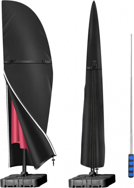 Husa pentru parasolar YoungBee, poliester, negru, 280 x 81 x 33 x 46 cm - Img 1