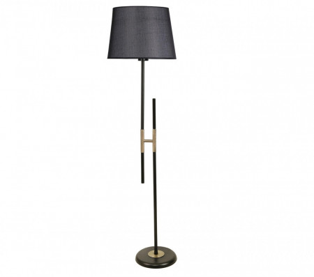Lampadar Razo, metal/textil, negru, 165 x 30 x 30 cm