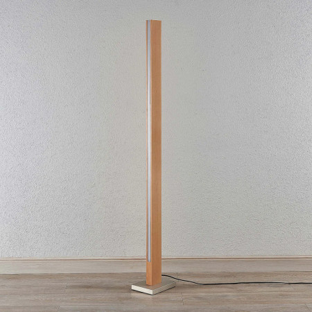 Lampadar Tamlin, LED, lemn/metal, natur, 15 x 20 x 151,5 cm - Img 1