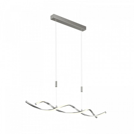 Lustra tip pendul Auron, LED, metal/PMMA, argintiu/alb, 107 x 180 cm - Img 1