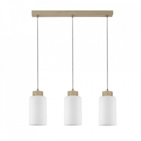 Lustra tip pendul Bosco V, lemn/sticla, 52 x 100 x 10 cm - Img 1