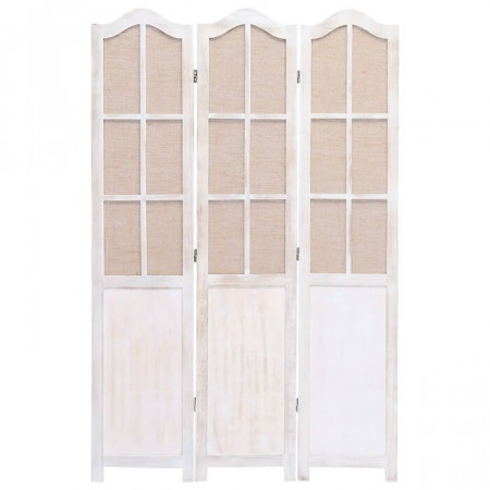 Paravan Galligan, lemn, alb, 165 x 105 x 2 cm - Img 1