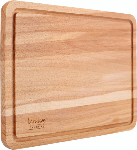 Platou de servire Creative Home, lemn, natur, 30,5 x 22.5 x 1.5 cm
