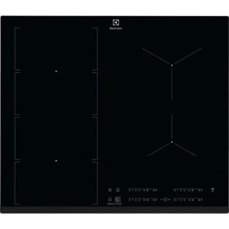 Plita incorporabila Electrolux EIV654, Inductie, 4 zone de gatit, Hob2Hood, FlexiBridge, PowerBoost, Control touch, 60 cm, Sticla neagra