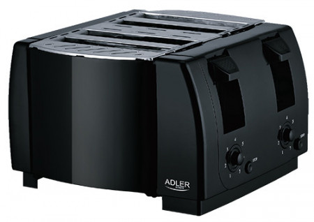 Prajitor de paine Adler AD 3211, 4 felii, 1300 W, negru - Img 1