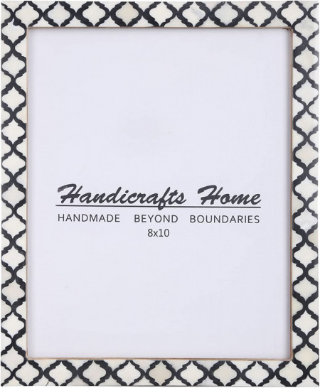 Rama foto Handicrafts Home, lemn, alb/negru, 20 x 25 cm