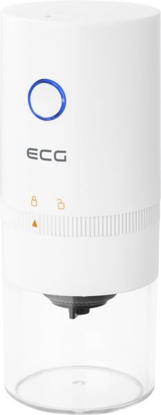 Rasnita de cafea electrica portabila ECG KM 150 Minimo, incarcare USB, 3,7 volti, 13 W, 30 g, culoare alba