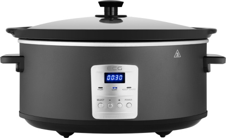 RESIGILAT - Oala electrica Slow cooker ECG PH 6530 Master, 6.5 litri, 270 W, vas ceramic, afisaj LED
