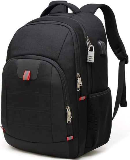 Rucsac pentru laptop Della Gao, poliester, negru, 32 x 50 x 20 cm