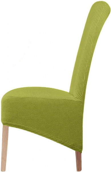 Set 6 huse de protectie pentru scaune LANSHENG, spandex, verde, 46 x 46 x 68 cm