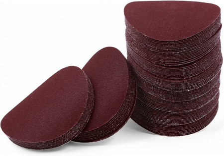Set de 100 de discuri abrazive Leontool, oxid de aluminiu, rosu, 180, 7,5 cm