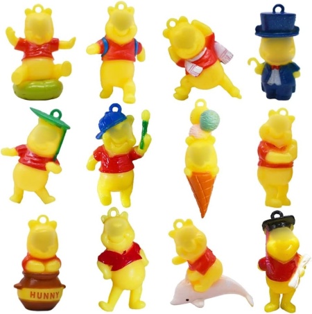 Set de 12 figurine pentru tort Simmpu, plastic, multicolor, 2,5 cm