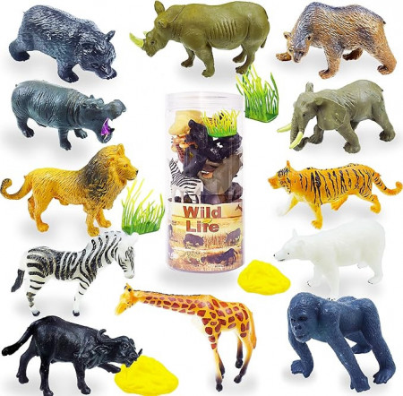 Set de 16 figurine pentru copii VingaHouse, lemn, multicolor