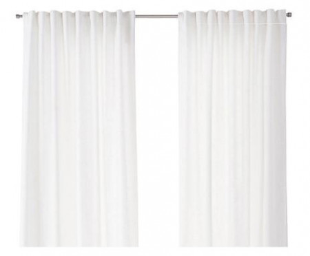 Set de 2 draperii albe Sawashi, 138x250 cm - Img 1