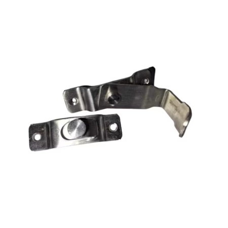 Set de 2 incuietori pentru usi/ferestre Cococity, otel inoxidabil, argintiu, 85 x 64 x 25 mm