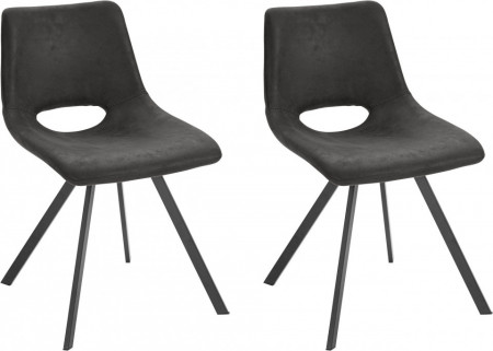 Set de 2 scaune Leon - antracit - Img 1