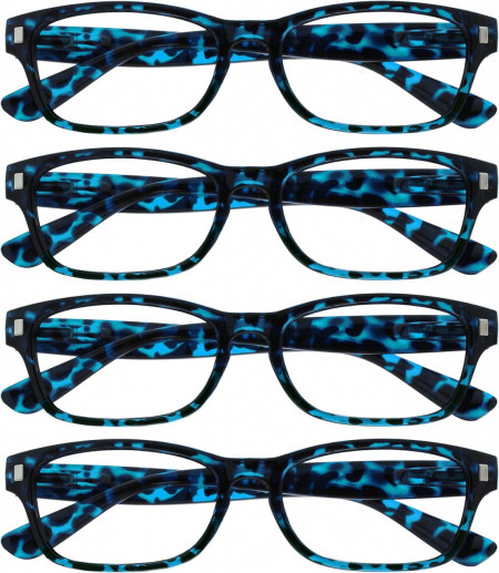 Set de 4 perechi de ochelari pentru citit Opulize, albastru, +2.00