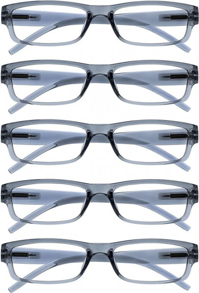 Set de 5 perechi de ochelari pentru citit Opulize, gri, +3.00
