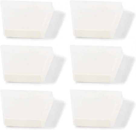 Set de 6 varfuri pentru clesti SPEEDWOX, cauciuc, alb, 32 x 19 mm