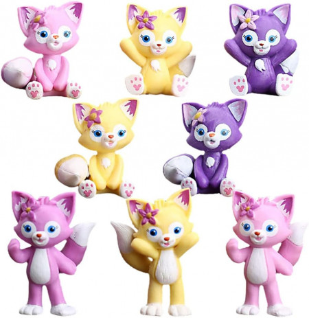 Set de 8 figurine pentru decorare tort Syijupo, PVC, multicolor, 4-7 cm