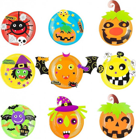 Set de 9 decoratiuni pentru Halloween Haooryx, hartie, multicolor