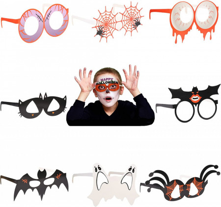 Set de 9 ochelari Halloween, LANMOK, carton - Img 1
