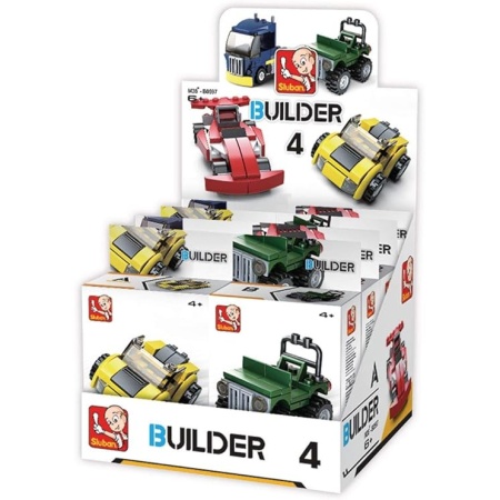 Sluban – Set Constructor –8 Mini vehicule (4 modele) – Multicolor